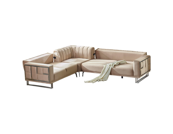 Puzzle Convertible Sectional Cream