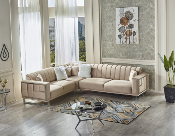 Puzzle Convertible Sectional Cream