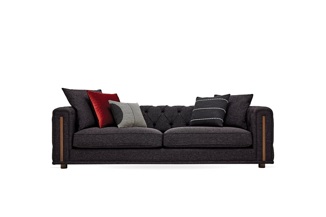 Sirona 3.5-Seater Sofa, Linen (Black)