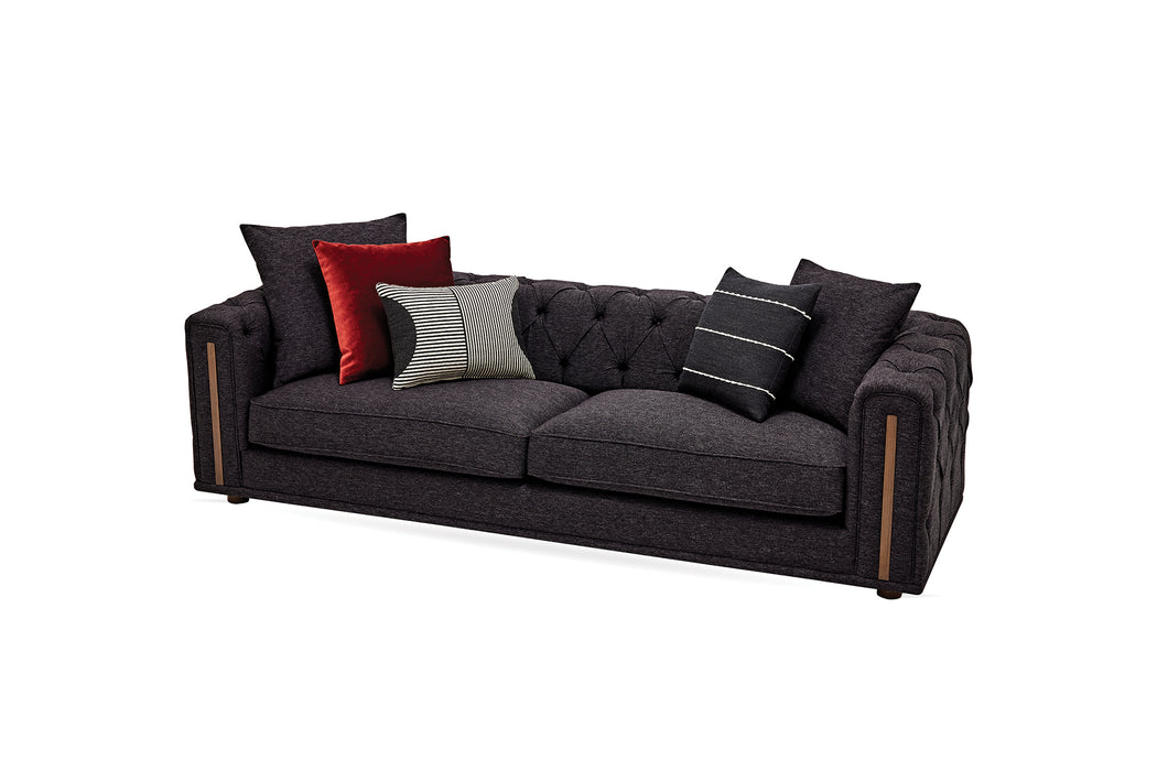 Sirona 3.5-Seater Sofa, Linen (Black)