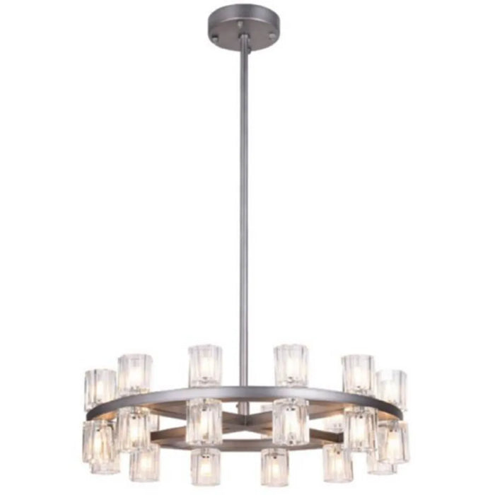 14RND24PT Pewter Round Chandelier