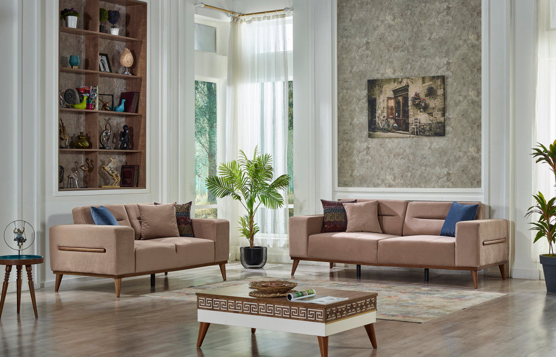 Odesa Convertible Sofa Light Brown