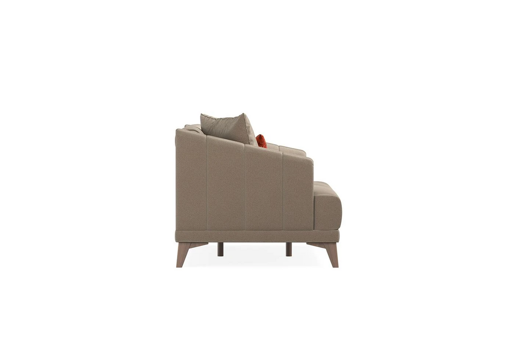 Light Brown Velvet Sona 2-Seater Sofa