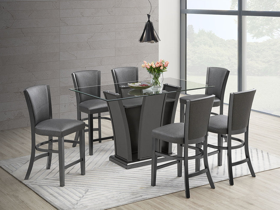 Platina Dining Table Sectangular grey/black counter height table