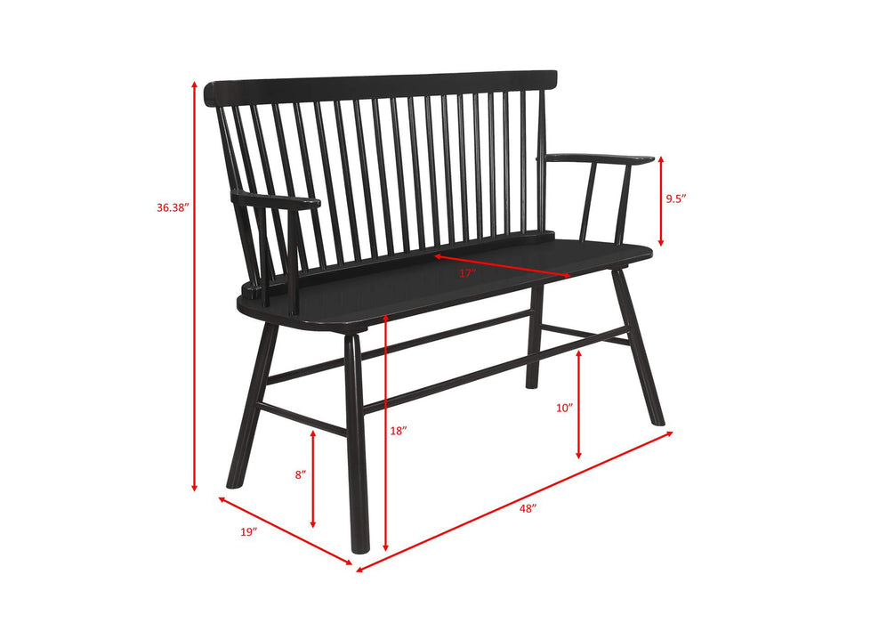 Jerimiah Spindleback White Bench