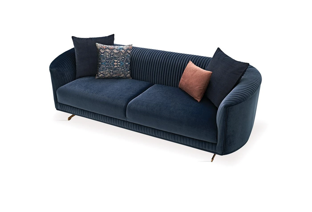 Vienna 3-Seater Sofa, Velvet (Petrol)