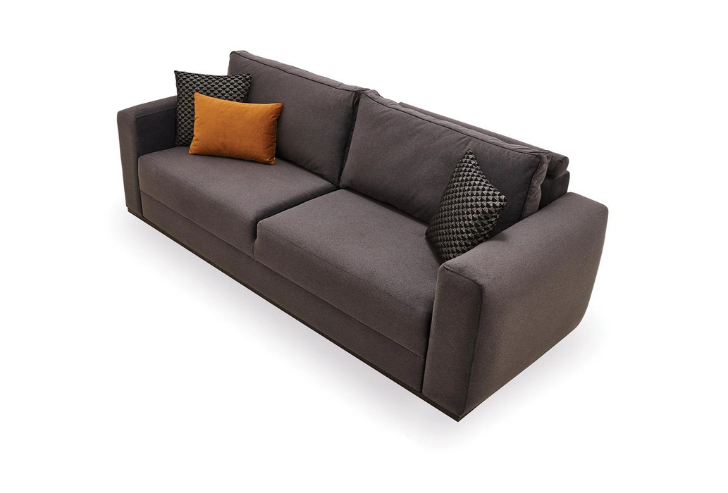 Carino 3-Seater Sofa, Velvet (Dark Grey)