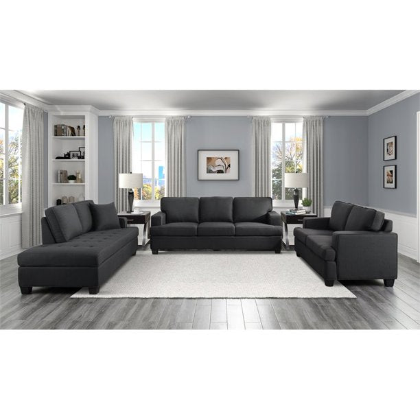 Elmont Black Chaise