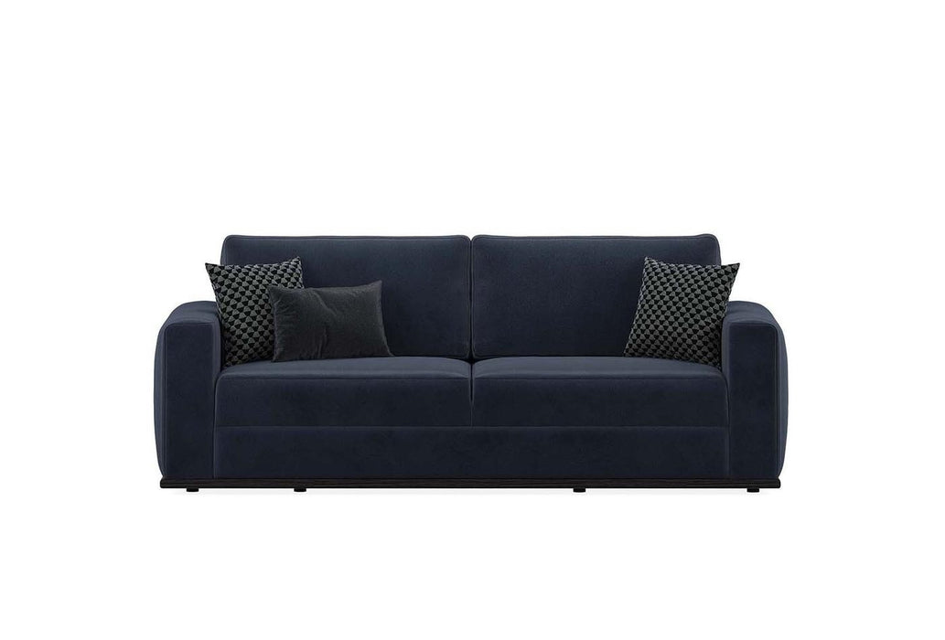 Carino 3-Seater Sofa Bed with Storage, Velvet (Blue)