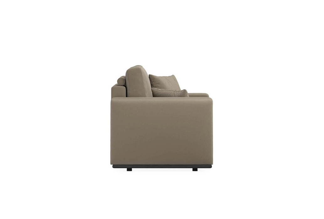 Carino 2-Seater Sofa Bed with Storage, Colt Feather (Light Brown)