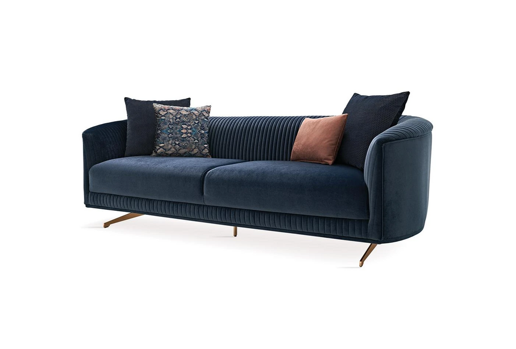 Vienna 3-Seater Sofa, Velvet (Petrol)