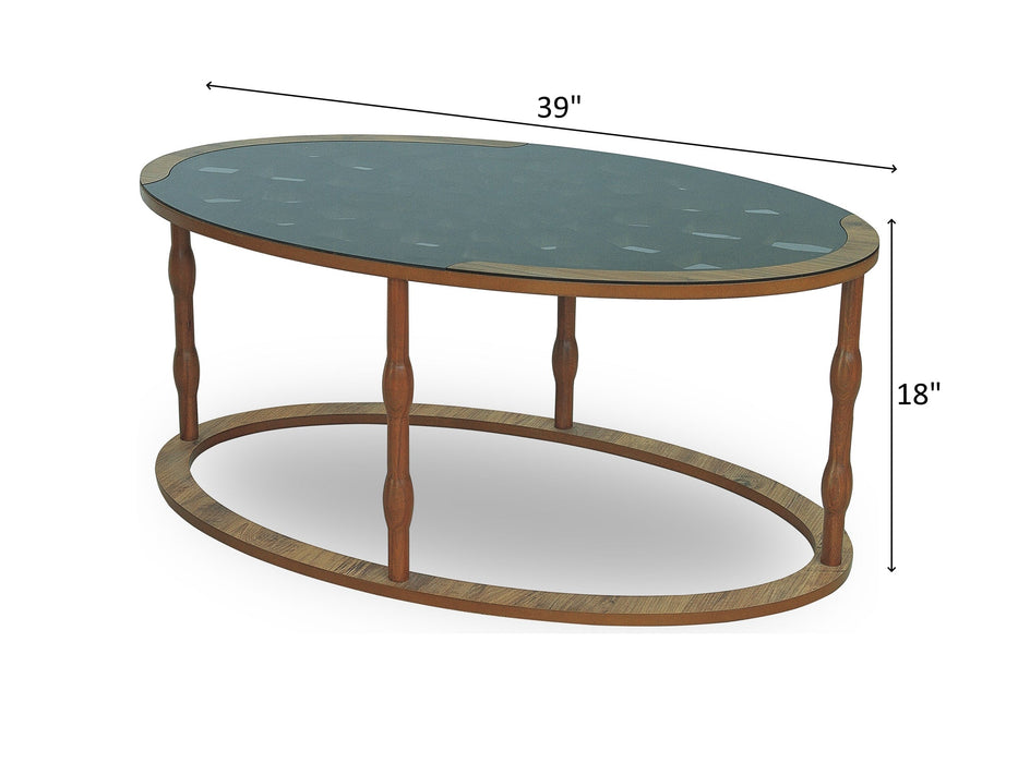 Ahsap 39" Wide Coffee Table