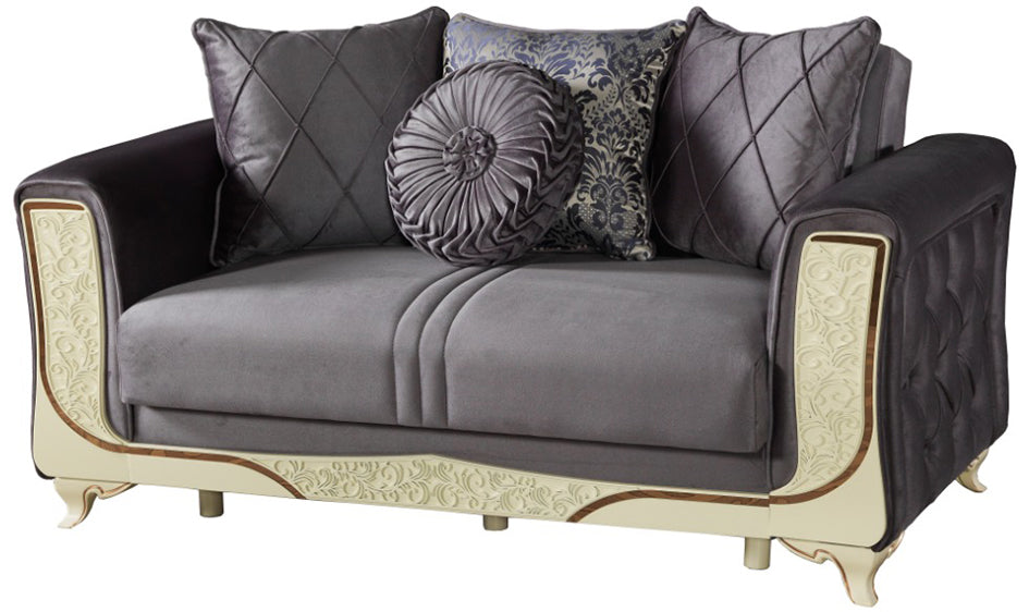 Carmen Loveseat Grey