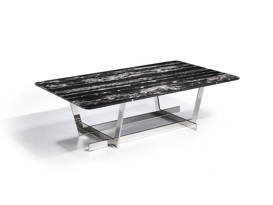 Carrara Marble 55" Wide Coffee Table