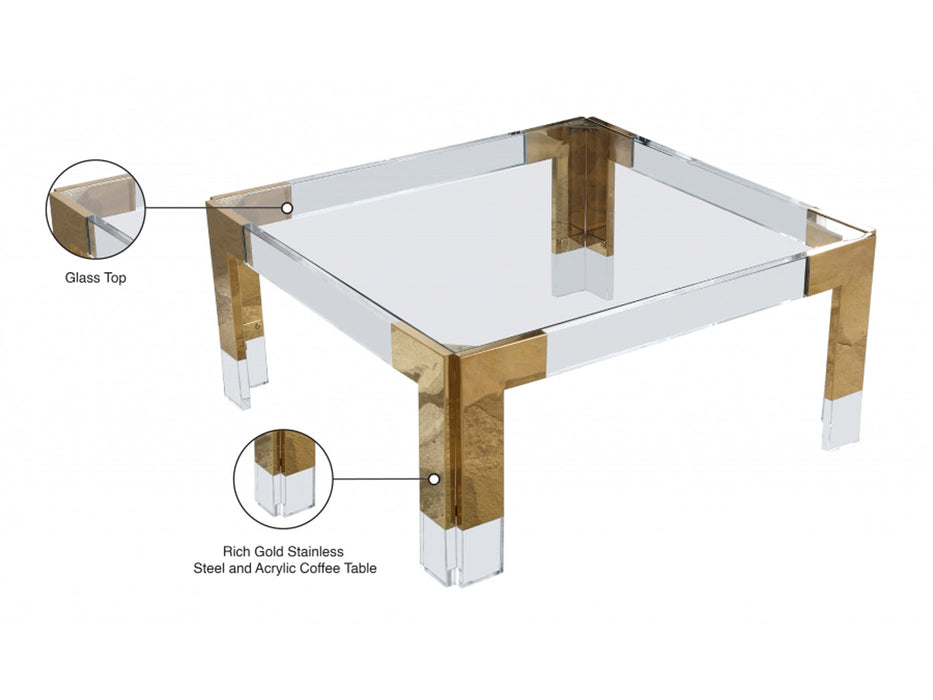 Casper 36" Wide Square Coffee Table