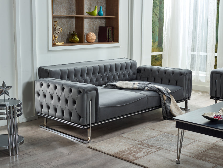 Rolex Convertible Sofa Grey