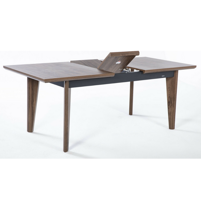 Light Walnut/Anthracite Alegro Expandable Dining Table