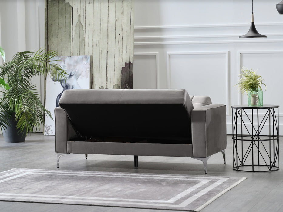 Hemera 63" Wide Tufted Convertible Loveseat