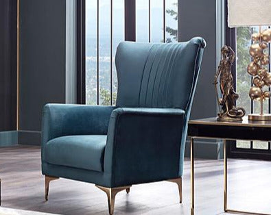Napoly Emerald Green Carlino Accent Chair