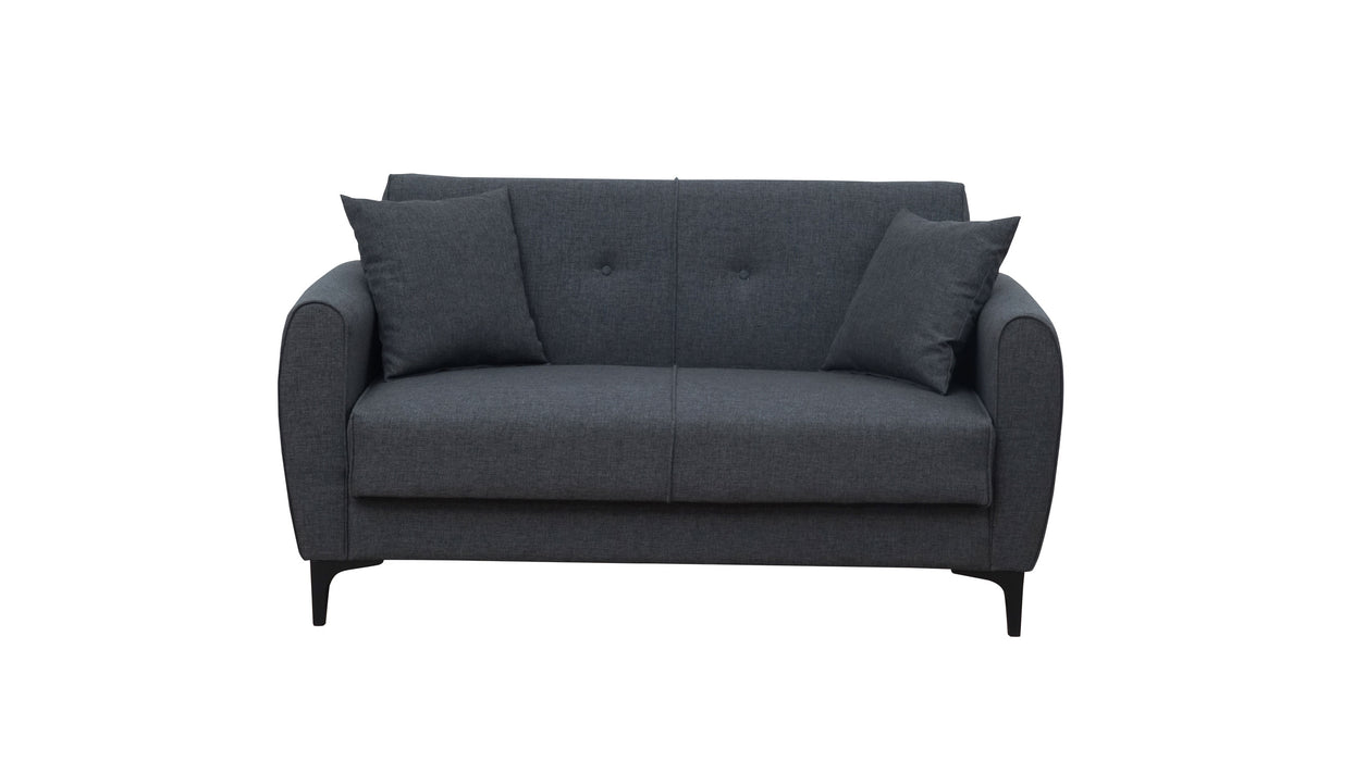 Leo Convertible Loveseat Grey