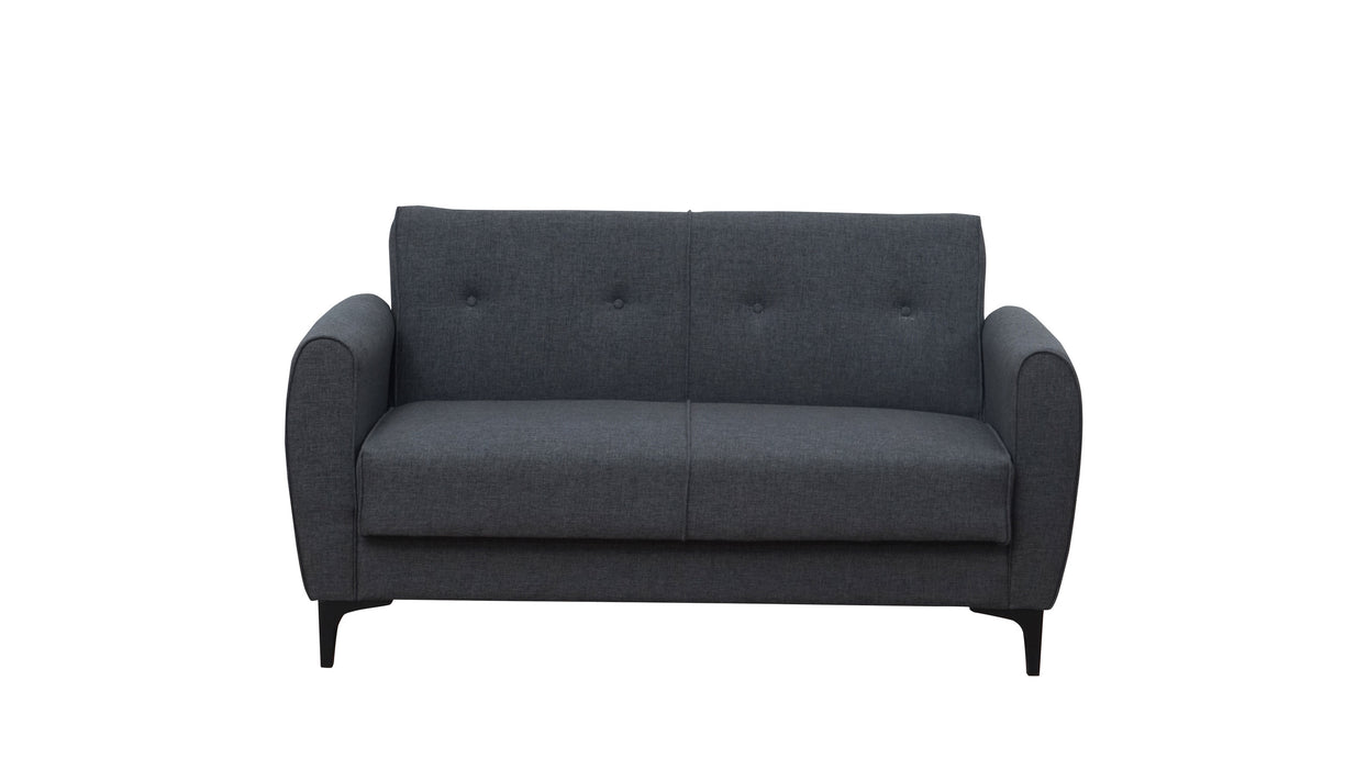 Leo Convertible Loveseat Grey