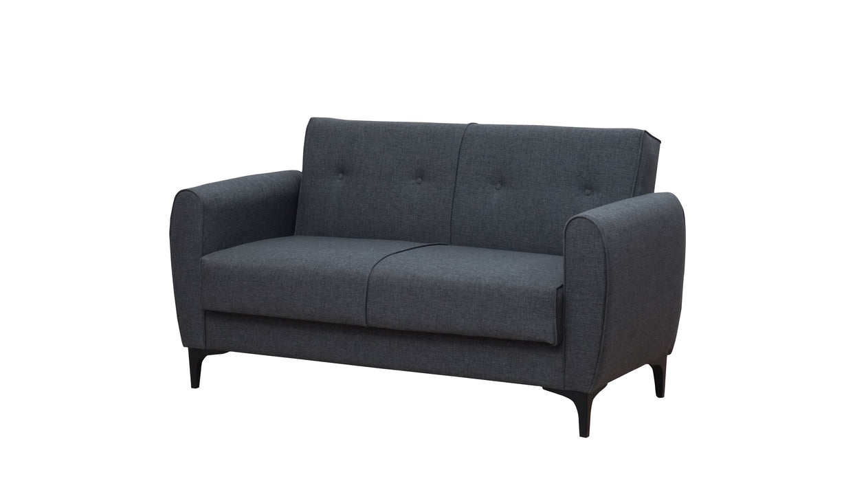 Leo Convertible Loveseat Grey