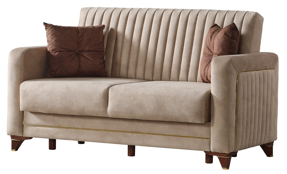 Line Convertible Livingroom Loveseat Cream