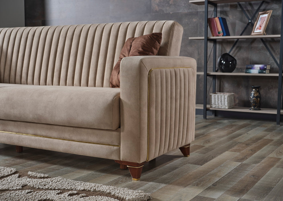 Line Convertible Livingroom Loveseat Cream