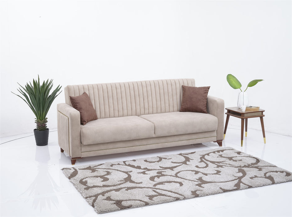 Line Convertible Livingroom Sofa Cream