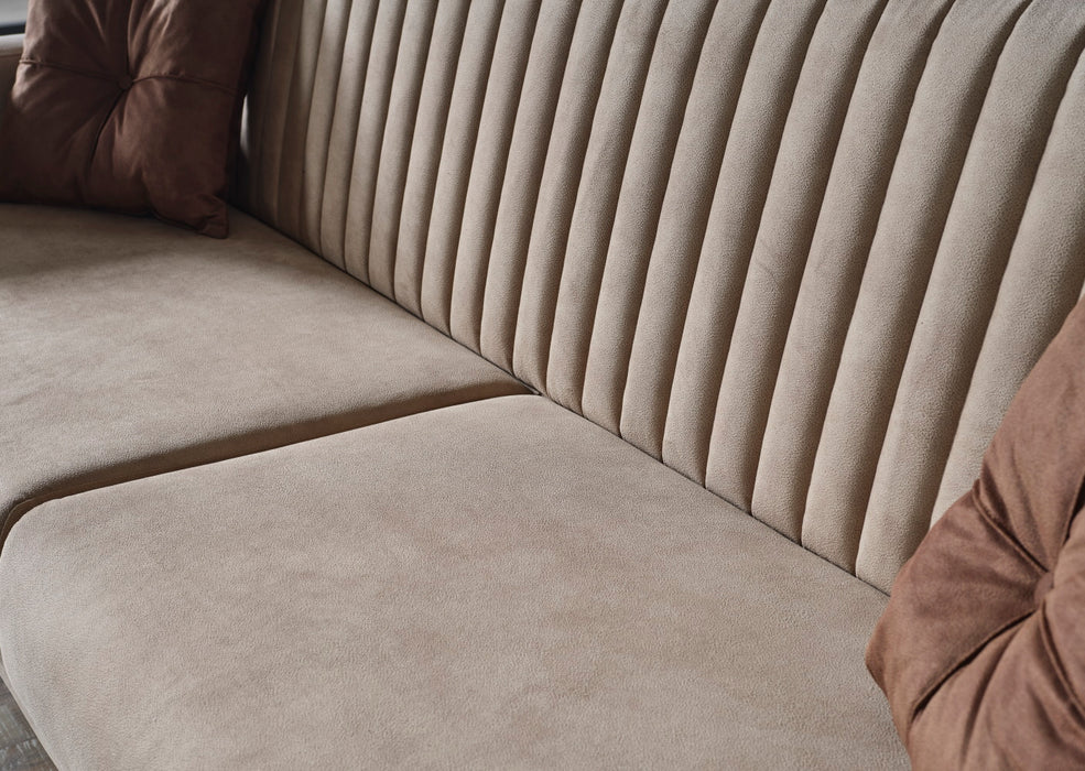 Line Convertible Livingroom Sofa Cream