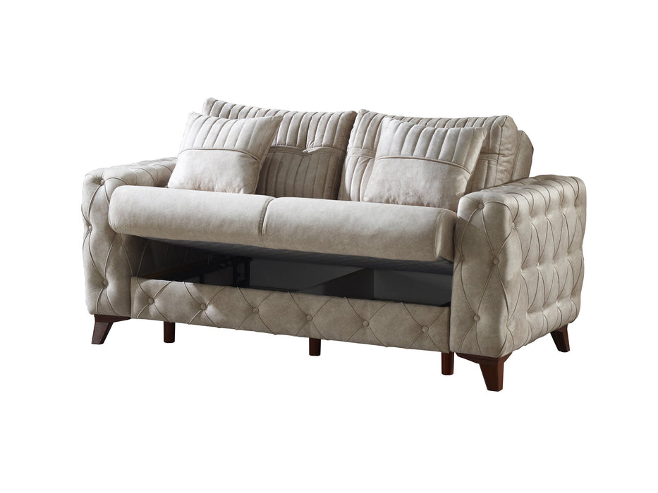 Lizbon 68" Wide Square Arm Convertible Loveseat