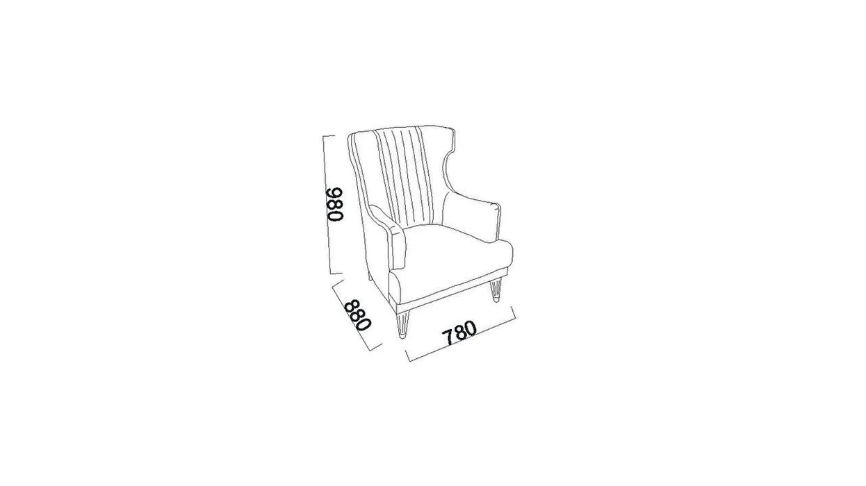 Gravita Accent Chair Deren Anthracite / Ivory Legs
