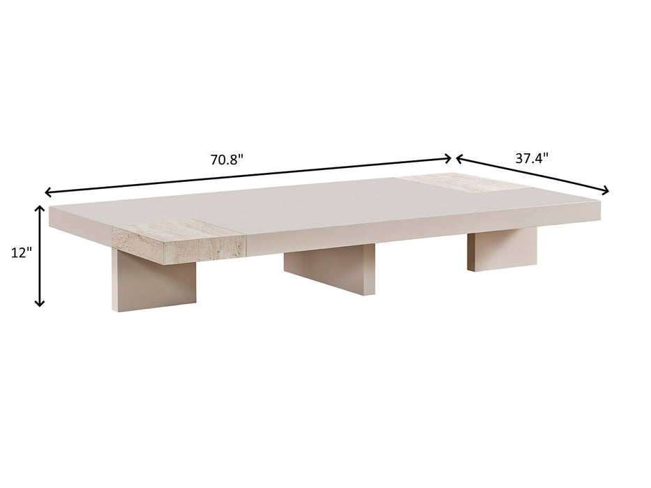 Ritan 70.8" Wide Coffee Table