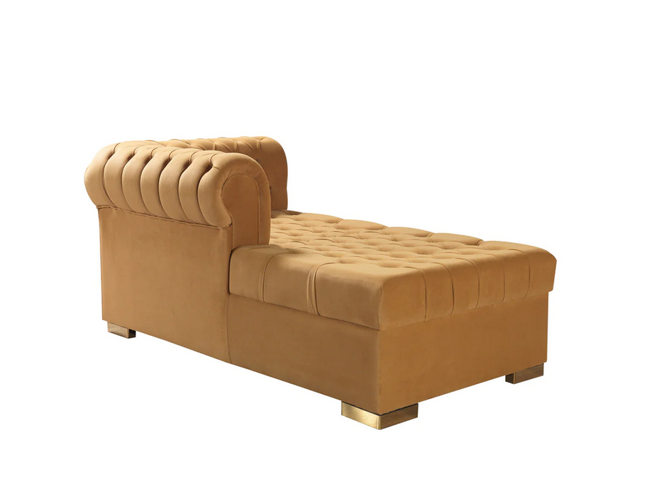 Lauren Velvet Mustard Double Chaise Sectional