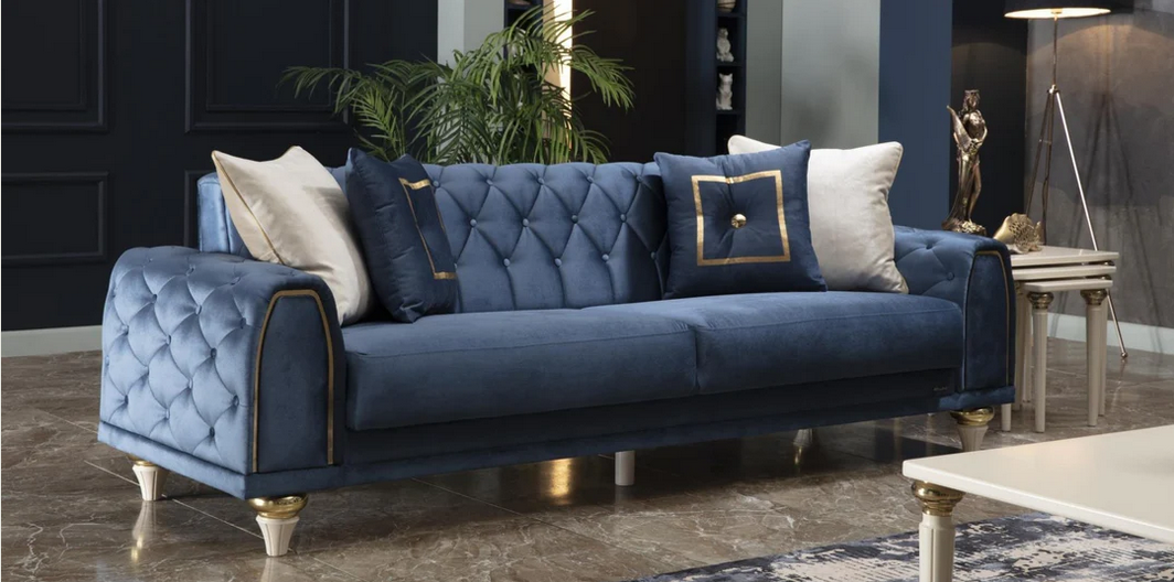 Duca Navy Mistral Loveseat