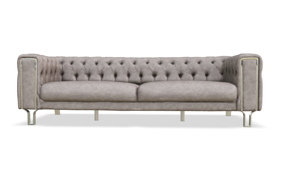 Grey Sofa Bed Montego 3-Seater Sleeper