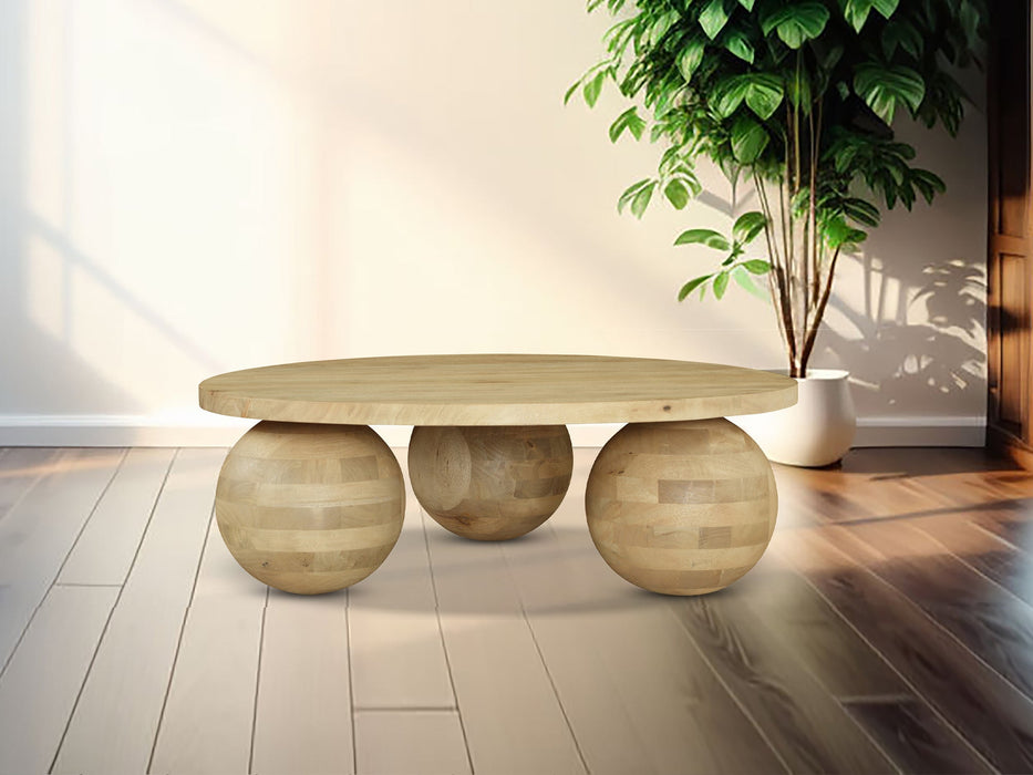 Spherical 39" Wide Round Coffee Table