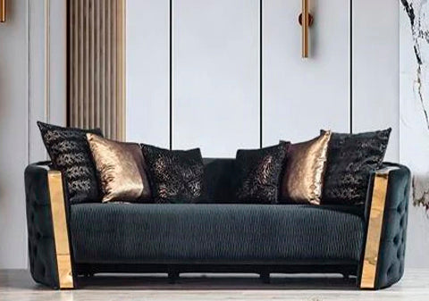 Rolex Black Living Room Set