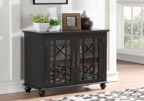 Eliza Antique Black Accent Chest