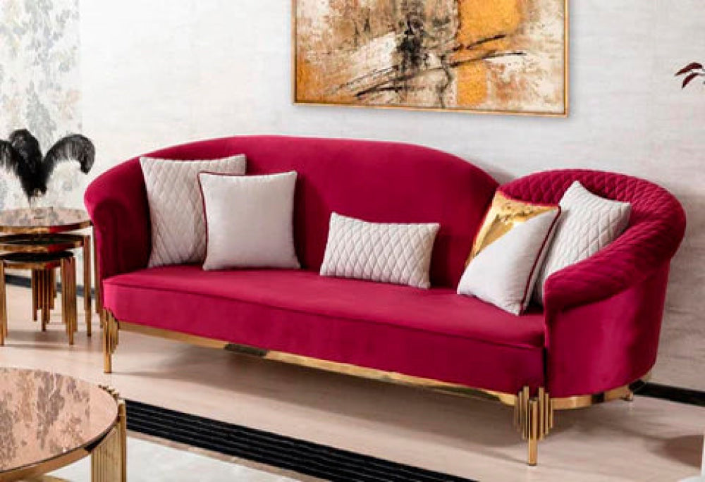 King Loveseat Red