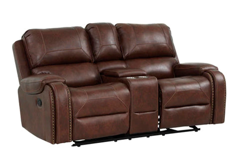 Taos Carmel Dual Recliner Glider Console Loveseat