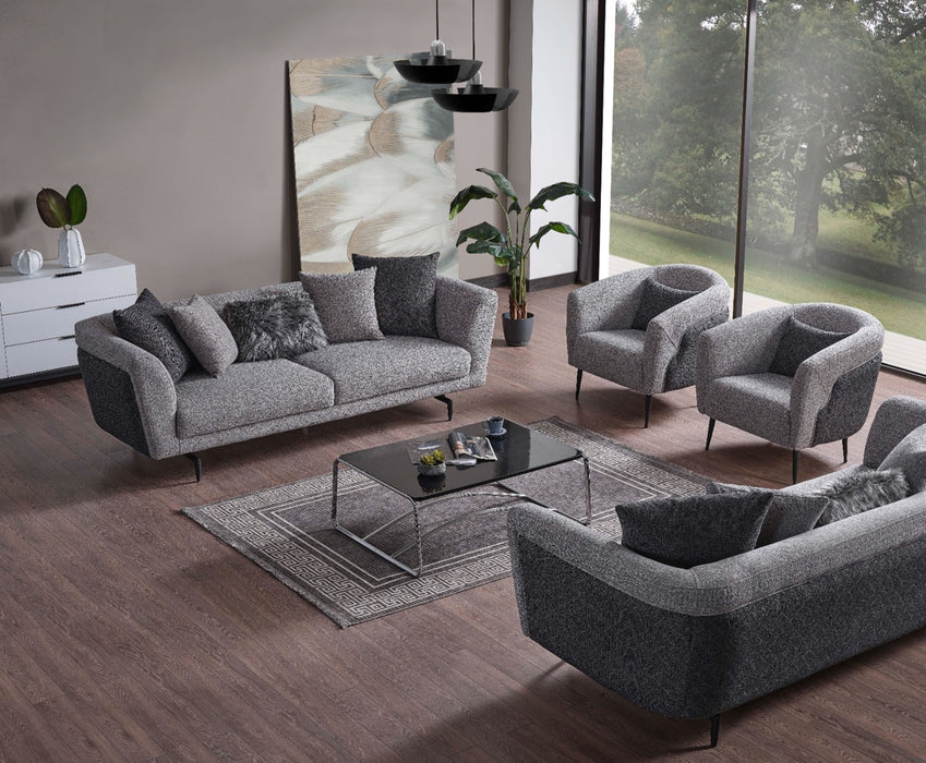 Modena Stationary Sofa Grey