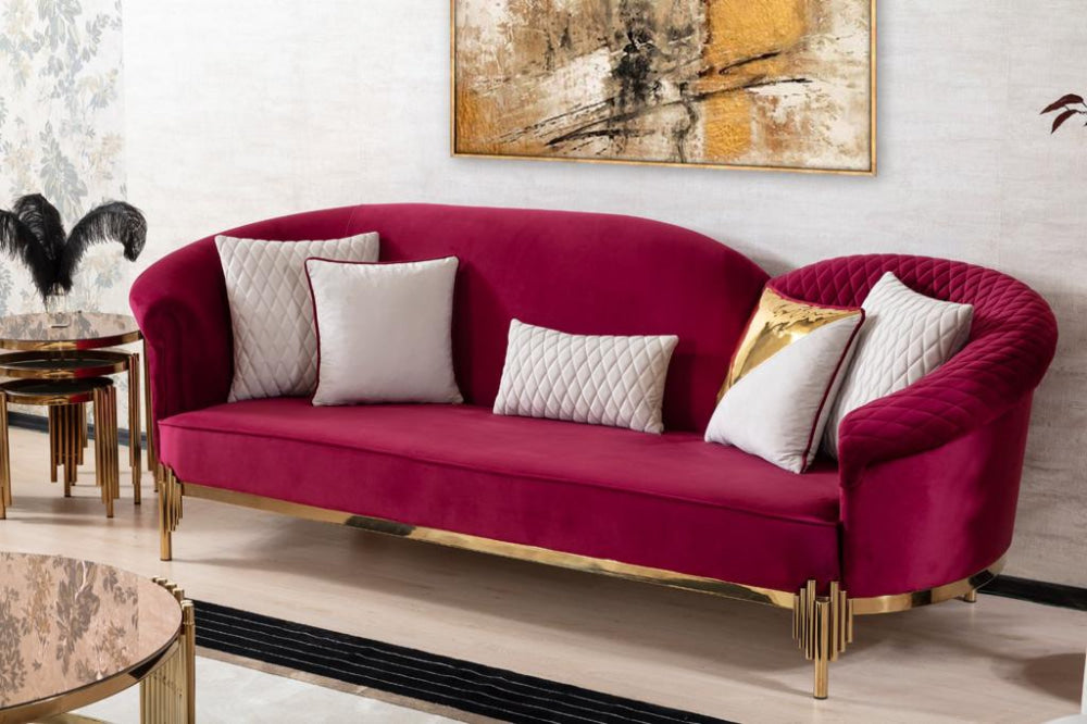 King Loveseat Red