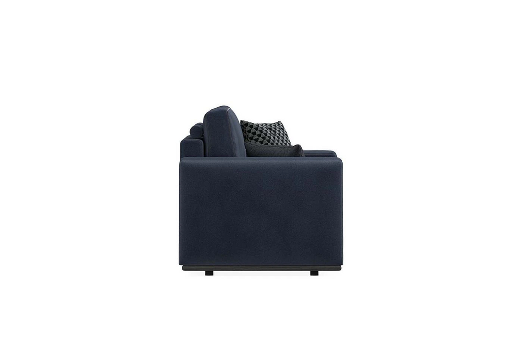 Carino 2-Seater Sofa Bed with Storage, Velvet (Blue)