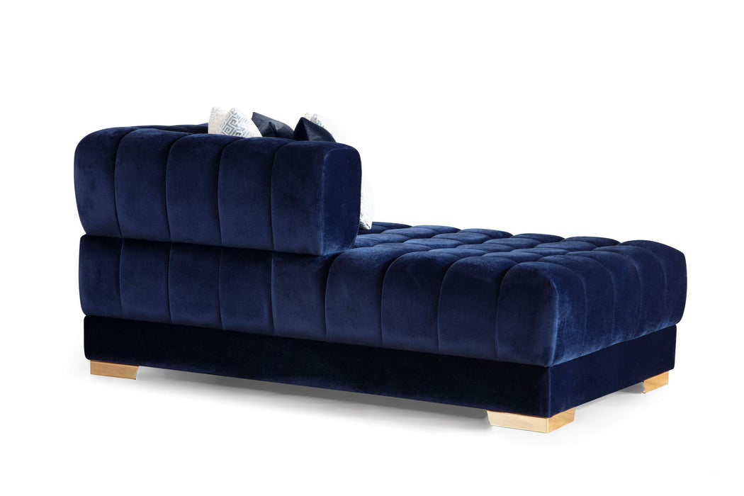 Ariana Velvet Blue Double Chaise Sectional