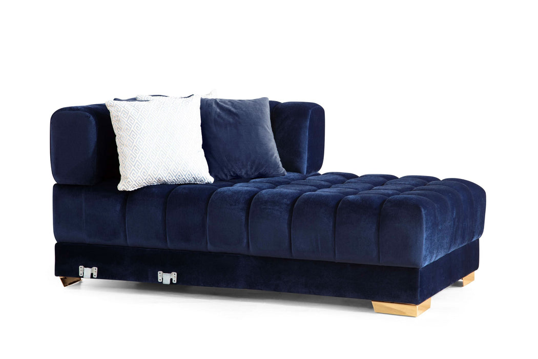 Ariana Velvet Blue Double Chaise Sectional