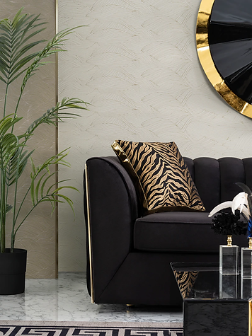 Dream Black Velvet Sofa & Loveseat