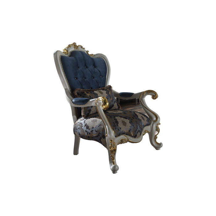 Hunkar Traditional Livingroom Chair Blue