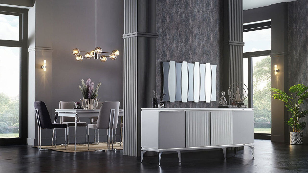 Chrome Gray Loretto Buffet