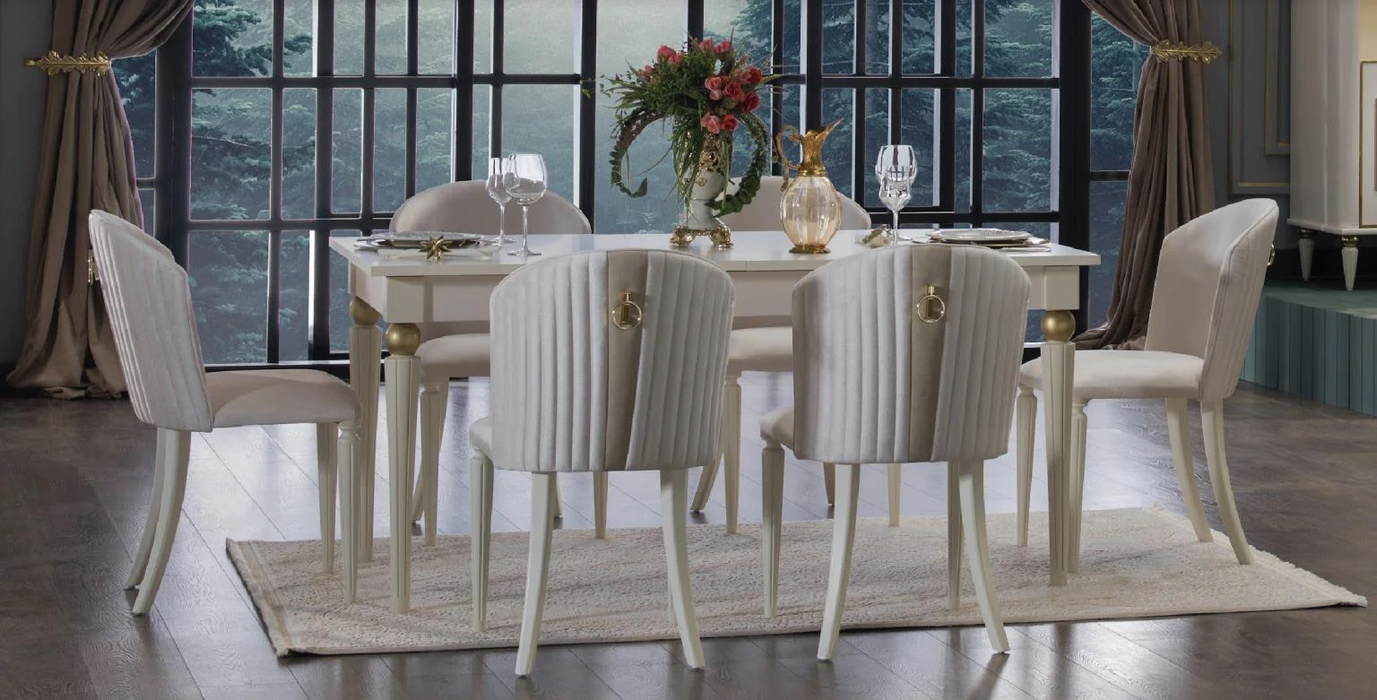 Opak White Extendable Mistral Dining Table